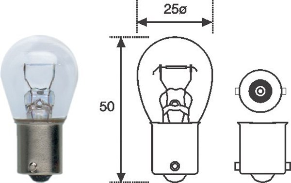 MAGNETI MARELLI Izzó, irányjelző P21W12_MM